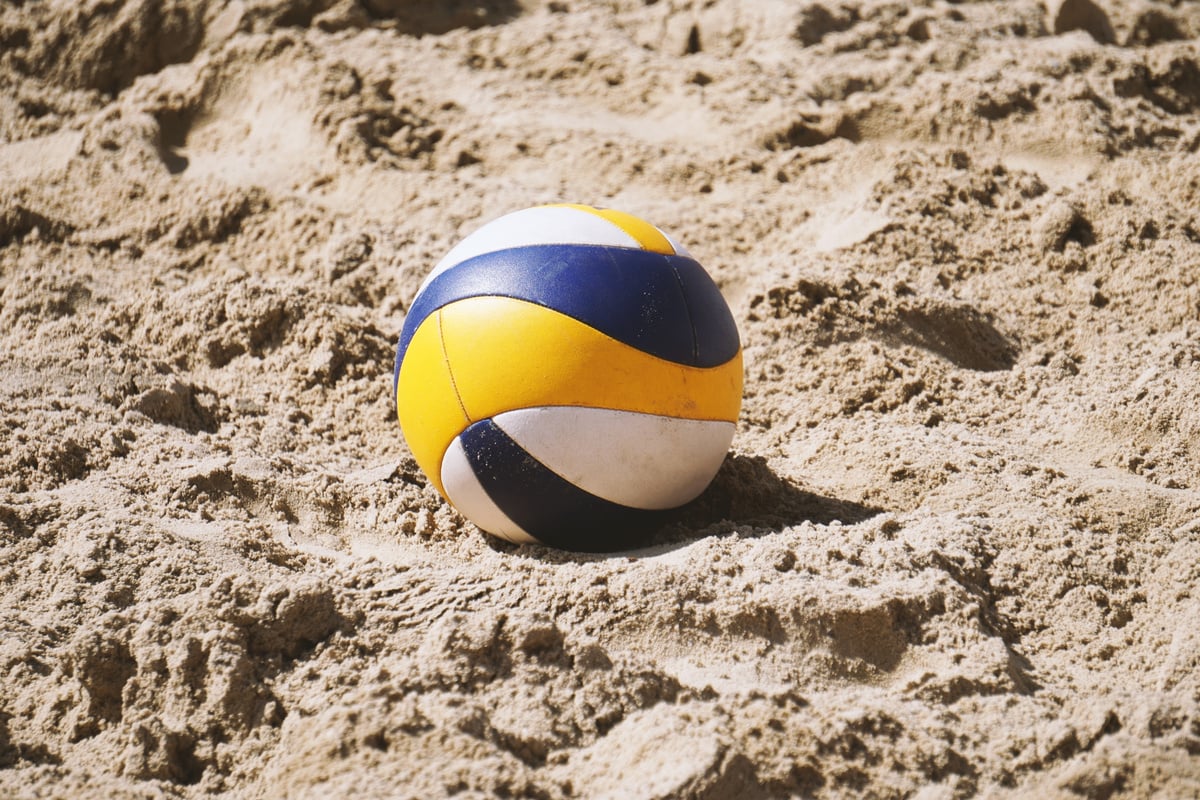 Beach Volleyball Ball in the Sand